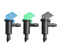 Emisores de goteo de riego de jardín para ahorro de agua, paquete de 60 o 300 con tubos de púas de gran diámetro y compatibilidad para sistemas de tuberías 4/7 y PE (60 piezas)