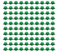 Emisores de riego por goteo ajustables con ocho puertos de salida, control de flujo de agua para gestión de la humedad del suelo, plástico verde, 2,1 x 3 cm, 100 piezas para