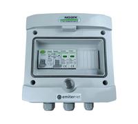 EMITER EM-265N_AC Rozdzielnica AC, IP65, SPD AC Noark tipo 2, interruptor de sobrecorriente 20A 1-F, RCD tipo A 40A/300mA