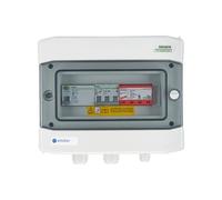 EMITER EM-446_AC Tablero de distribución AC, IP65, SPD AC Dehn tipo 1+2, interruptor de sobrecorriente 10A 3-F, RCD tipo A 40A/300mA