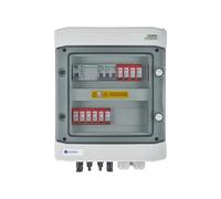 EMITER EM-528_DCAC Tablero de distribución DCAC, IP65, SPD DC Dehn 1000V tipo 2, 2 x cadena PV, 2 x MPPT, SPD AC Dehn tipo 2, 16A 3-F, RCD tipo A 40A/300mA