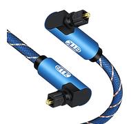 EMK Cable Audio óptico ángulo Recto Doble 90 Grados Cable Toslink (1 m)