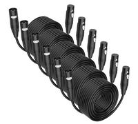 EMK Cable XLR de 22 pies/7 m (6 piezas) - Cable de micrófono equilibrado macho a hembra, cable de audio profesional de 3 pines - Cobre libre de oxígeno (OFC) para estudio, mezclador, amplificador