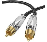EMK Subwoofer RCA Cable audio coaxial digital para amplificadores, altavoces, barra de sonido, sistemas Home Cinema y Hi-Fi (1 m)