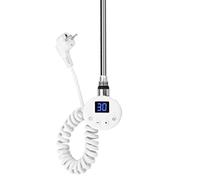 EMKE Barra de calefacción con termostato para radiador de baño, 900 W, cartucho de calefacción de acero inoxidable para radiadores, toallas, calentador de toallas, eléctrico, color blanco
