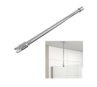 EMKE Barra estabilizadora de 50 cm, barra estabilizadora redonda ajustable 360° para mampara de ducha, soporte de techo, abrazadera de cristal para mampara de ducha de 6 a 10 mm