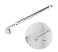 EMKE Barra estabilizadora de ducha 70 - 120 cm, ajustable, acero inoxidable, barra estabilizadora para mampara de ducha, giratorio 360°, barra de sujeción para cristal de 8 - 10 mm