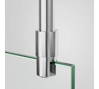 EMKE Barra estabilizadora para ducha, 50 cm, ajustable a 360°, para mampara de ducha, barra estabilizadora para mamparas de ducha, grosor de cristal para 6-10 mm