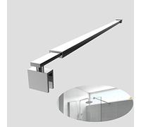 EMKE Barra telescópica de 700 mm a 1200 mm, de acero inoxidable, para mampara de ducha de habitación húmeda, panel de baño, se adapta a vidrio de 8 a 10 mm