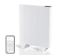 EMKE Calefacción eléctrica de 700 W, convector, ahorro de energía, montaje en pared y soporte, radiador eléctrico móvil, calefacción por infrarrojos con pantalla LCD y temporizador semanal