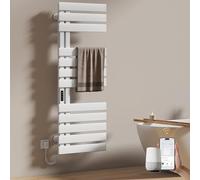 EMKE Calentador de baño eléctrico, toallero, 500 x 1300 mm, radiador de toallas, calentador de toallas, eléctrico para Alexa, Google Home y aplicación, blanco