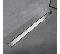 EMKE Canaleta de ducha de 90 cm, acero inoxidable, sifón con parada de olor, colador de pelo, 2 - 1, diseño de filas laterales, desagüe de ducha, desagüe de ducha para baño