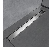 EMKE Canaleta de Ducha de acero Inoxidable, 70 cm, sifón con Parada de olores, colador de Pelo, 2 - 1 en diseño de Filas Laterales, desagüe de Ducha para baño