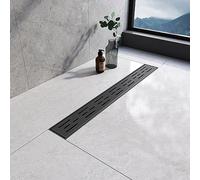 EMKE Drenaje de Ducha Lineal de 600 mm, Acero Inoxidable 304, Drenaje de Suelo de Ducha Invisible Largo con Parada de Olor y colador de Pelo, Drenaje de habitación húmeda para Cocina, baño y baño,