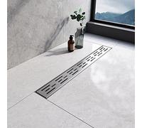 EMKE Drenaje de Ducha Lineal de 600 mm, Drenaje de Suelo de Acero Inoxidable 304, Invisible con Parada de Olor y colador de Pelo, Drenaje de habitación húmeda para Cocina, baño y baño