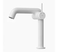 EMKE Grifo de baño Blanco Mate, mezclador monomando de latón, cartucho cerámico, 222 x 200 x 76 mm, Grifo baño fácil instalación, ahorro de agua, grifo de lavabo.