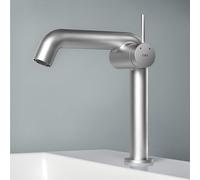 EMKE Grifo de baño cromado 222 x 200 x 76 mm, latón, cartucho de cerámica, grifo de baño, grifo con aireador, grifo de lavabo, grifo mezclador de lavabo de fácil instalación