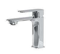 EMKE - Grifo de baño cromado, mezclador de latón con cartucho de cerámica y aireador Neoperl, instalación fácil, 166x152x45 mm, grifo de lavabo duradero, ahorro de agua