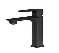 EMKE - Grifo de baño negro mate, mezclador de latón con cartucho de cerámica y aireador Neoperl, instalación fácil, 166x152x45 mm, grifo de lavabo duradero, ahorro de agua