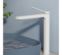 EMKE Grifo de Lavabo de Baño, 335x233x46 mm, Blanco, Mezclador de Latón, Grifo de Cocina con Aireador, Cartucho Cerámico, Instalación Fácil