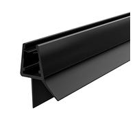 EMKE Junta de repuesto para puerta de ducha, color negro, junta de ducha de cristal, junta para cabinas de ducha, juntas de protección contra golpes de 7 - 8 mm, para 1000 mm de borde de goma para