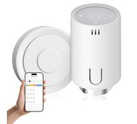 EMKE Kit de termostato de radiador Inteligente, termostato de calefacción Inteligente con Puerta de Enlace Tuya Zigbee 3.0 con función de aplicación, Compatible con Alexa y Google Home, M30 x 1,5 mm