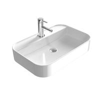 EMKE Lavabo Rectangular - Lavabo para Baño y Aseo de Invitados - 60 × 40 × 11 cm, Lavabo de Cerámica, Blanco