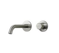 EMKE - Mezclador de lavabo empotrado (2 orificios, con aireador, mezclador de palanca única, grifo de baño moderno, ahorro de agua, fácil instalación (281 x 140 x 65 mm)