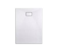 EMKE Plato de ducha 120 x 90 cm, plato de ducha antideslizante SMC, plato de ducha de 90 mm, desagüe recortable, platos de ducha rectangulares, color blanco
