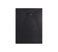EMKE Plato de ducha de 120 x 90 cm, plato de ducha antideslizante SMC, bandeja de ducha de 90 mm, desagüe recortable, platos de ducha rectangulares, color negro