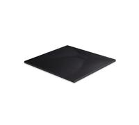 EMKE Plato de ducha de 90 x 90 cm, superficie antideslizante, plato de ducha SMC, aspecto de piedra, plato de ducha de 90 mm, orificio de desagüe esquinero, color negro