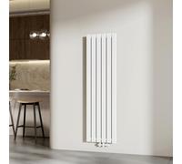EMKE Radiador de Agua Caliente de Pared Blanco 1600 × 460 mm, Panel Simple,751W para 8 m², para Baño, Dormitorio o Salón, Montaje en Pared, sin Válvula