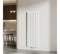 EMKE Radiador de Agua Caliente de Pared Blanco 1600 × 538 mm, Panel Doble, 1691W para 16 m², para Baño, Dormitorio o Salón, Montaje en Pared, sin Válvula