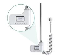 EMKE Radiador de baño de 300 W con termostato e indicador digital, cartucho de calefacción para radiador de baño, elementos calefactores de acero inoxidable, calentador de toallas, color blanco