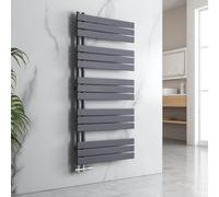 EMKE Radiador de baño, toallero, 1599 x 600 mm, conexión lateral, plano, calentador de toallas, radiador de baño, color antracita, 1005 W