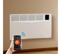 EMKE Radiador Eléctrico Inteligente 2000W Blanco - Convectores con WiFi y Control por App, Calefacción Eléctrica de Bajo Consumo, Montaje en Pared o de Pie, 755×420×80 mm