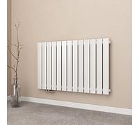 EMKE Radiador Plano, 63x100cm, Radiador de Panel Radiador de Diseño Horizontal, sola capa, Blanco color