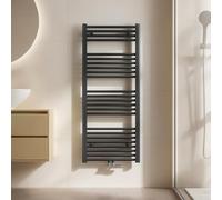 EMKE Radiador Toallero 1200x500 mm, Radiador de Baño con Conexión Central, Calentador de Toallas, Secador de Toallas, Radiador de Baño, Antracita 513W