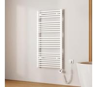 EMKE Radiador Toallero Eléctrico para Baño,120 x 60 cm, Secatoallas Eléctrico con WiFi Termostato, 600 vatios (Blanco),Toallero Electrico Baño