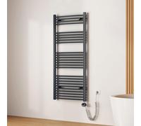 EMKE Radiador Toallero Eléctrico para Baño,140 x 60 cm, Secatoallas Eléctrico con WiFi Termostato, 600 vatios (Antracita),Toallero Electrico Baño