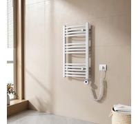 EMKE Radiador Toallero Eléctrico para Baño,75 x 40 cm, Secatoallas eléctrico con termostato, 250 vatios (Blanco),Toallero Electrico Baño