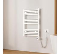 EMKE Radiador Toallero Eléctrico para Baño,75 x 50 cm, Secatoallas Eléctrico con WiFi Termostato, 300 vatios (Blanco),Toallero Electrico Baño