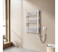 EMKE Radiador Toallero Eléctrico para Baño,75 x 50 cm, Secatoallas eléctrico con WiFi termostato, 300 vatios (Blanco),Toallero Electrico Baño