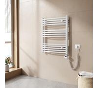 EMKE Radiador Toallero Eléctrico para Baño, 75 x 60 cm, Secatoallas eléctrico con WiFi termostato, 300 vatios (Blanco),Toallero Electrico Baño
