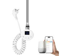 EMKE Resistencia Calefactora WiFi 1200W para Radiadores y Toalleros Eléctricos - Termostato Inteligente con 4 Modos (Confort, Eco, Boost, Antihielo), Blanco, 830x69x62mm