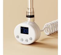 EMKE Resistencia Calefactora WiFi 300W para Radiadores y Toalleros Eléctricos - Termostato Inteligente con 4 Modos (Confort, Eco, Boost, Antihielo), Blanco, 390x69x62mm