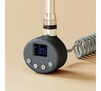 EMKE Resistencia Calefactora WiFi 600W para Radiadores y Toalleros Eléctricos - Termostato Inteligente con 4 Modos (Confort, Eco, Boost, Antihielo), Antracita, 620x69x62mm