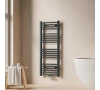 EMKE Toallero 1000x400 mm, Radiador de Toallas de Baño, Toallero con Conexión Central, Radiador de Baño, Calefacción de Toallas, Antracita, 356W
