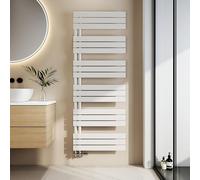 EMKE Toallero Baño Radiador Plano, toallero de Paneles, 1599 x 600 mm, Blanco, secador de Toallas con conexión Lateral, 958 W, radiador secador de Toallas de Agua Caliente