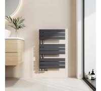 EMKE Toallero Baño Radiador Plano, toallero de Paneles, 762 x 500 mm, Antracita Color, secador de Toallas con conexión Lateral, 397W, radiador secador de Toallas de Agua Caliente